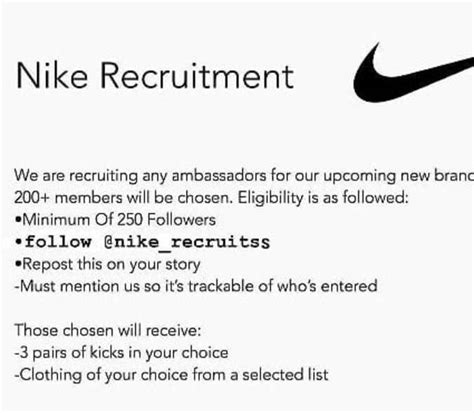 nike ambassador instagram fake|Fake Nike Recruitment Campaign Scam .